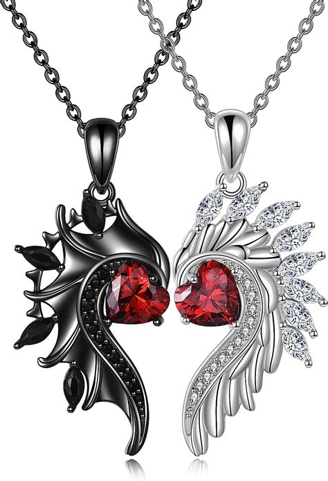 angel and devil necklace